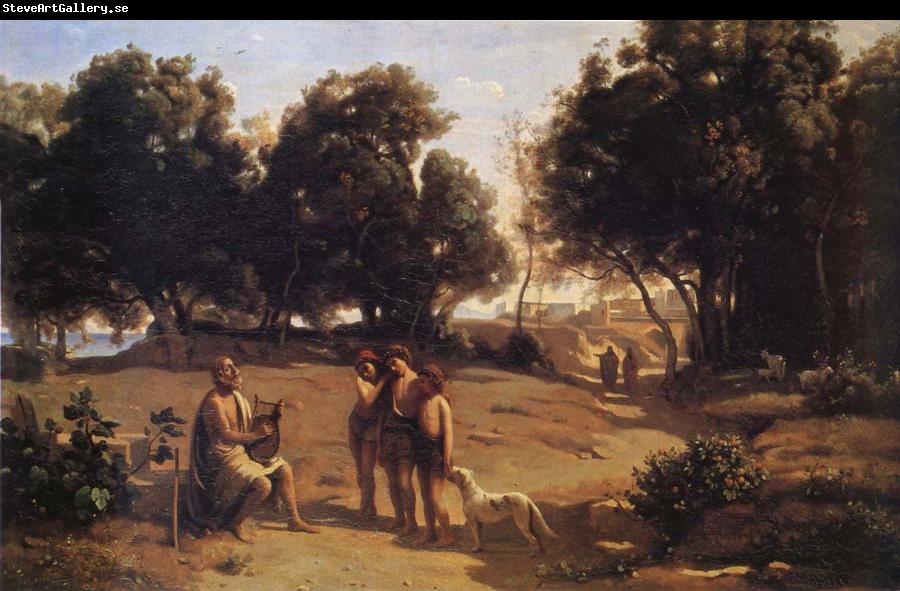 Corot Camille Homero and the shepherds